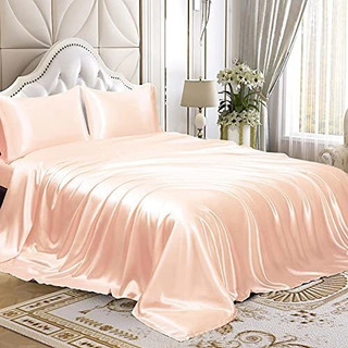 Sabanas Satinadas Con Fundas Para Almohadas Color Champagne Sabanas Satinadas Con Fundas Para Almohadas Color Champagne