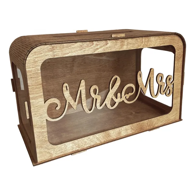 Caja Tarjeta Para Recepcion Boda Rustica Vidrio Madera Baby