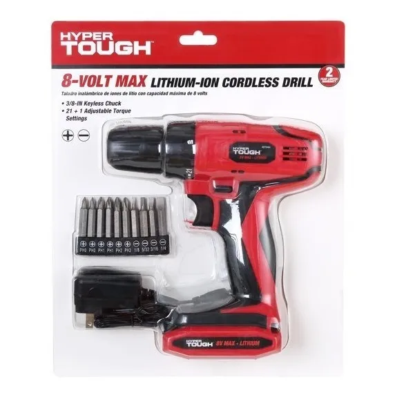 Taladro Inalambrico Hyper Tough 8 Voltios Nuevo Oferta