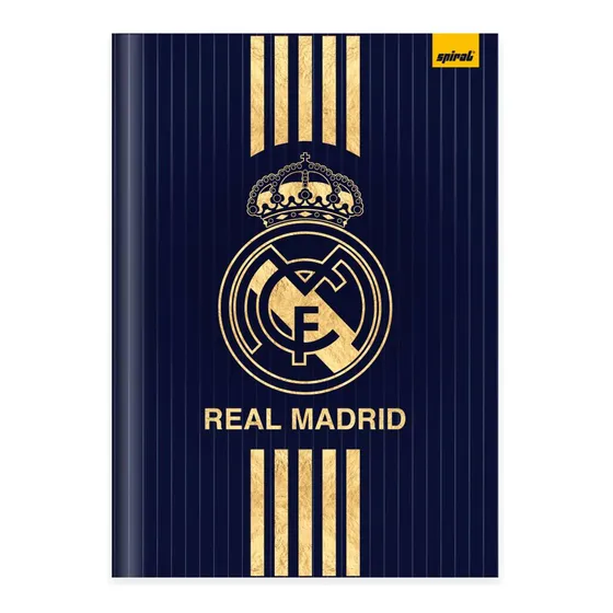 Caderno Costurado Brochurão Real Madrid 20x27,5cm 80 Fls Gde Cor Azul-escuro