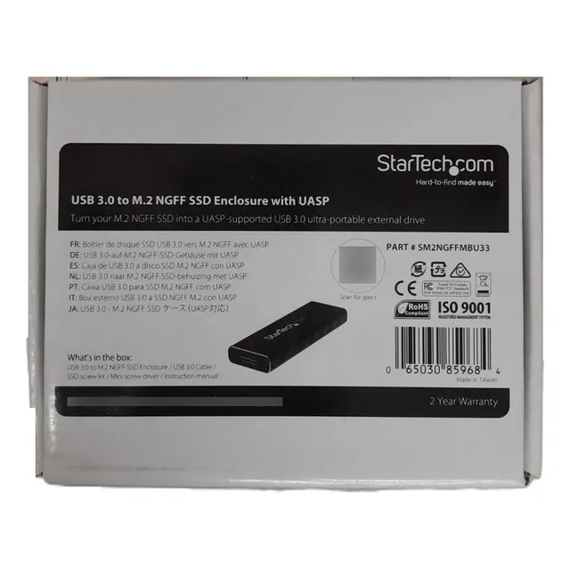 Gabinete Sm2ngffmbu33 Startech.com Usb 3.0 To M.2 Ngff Ssd 