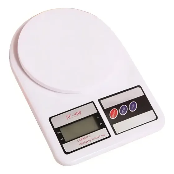 Balanza Digital Cocina Precisión 1g Capacidad 7kg Plástico Blanco | Cuotas sin interés
