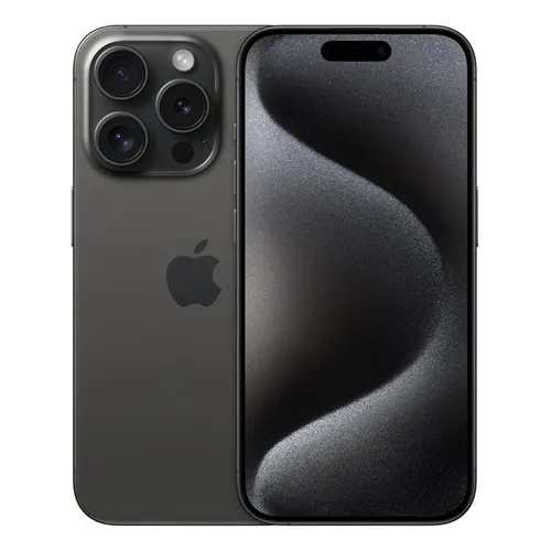 apple iphone 15 pro (128 gb) - titanio negro con cargador fast - excelente (reacondicionado) iphone15 (128gb)