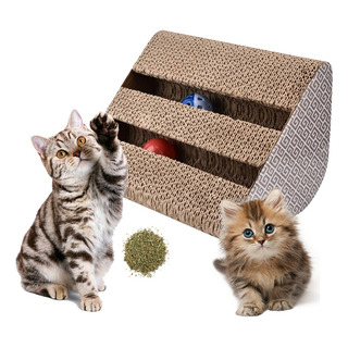 Rascador Para Mascotas Gatos Con Juguetes Premium Chico Color Café Rascador Para Mascotas Gatos Con Juguetes Premium Chico Color Café