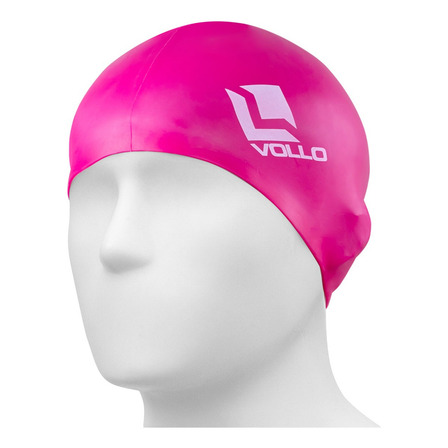 Touca Para Natação Em Silicone - Rosa - Vollo Touca Para Natação Em Silicone - Rosa - Vollo