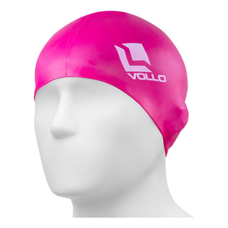 Touca Para Natação Em Silicone - Rosa - Vollo Touca Para Natação Em Silicone - Rosa - Vollo