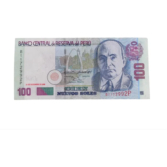 Billete Antiguo De Colección 100 Soles Peruanos