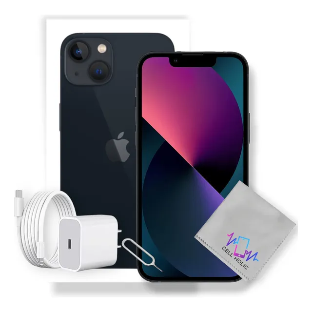 Apple Iphone 13 Mini (256 Gb) - Negro Con Caja Original Bateria 100% Negro (Reacondicionado)