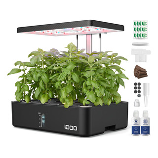 Idoo Hidroponía Sistema De Cultivo Kit 12pods,... Idoo Hidroponía Sistema De Cultivo Kit 12pods,...