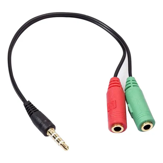 Cable Adaptador 2 Entradas 3.5 Hembra 1salida 3.5 Macho Dimm
