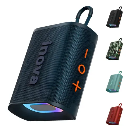 10w Caixa Som Bluetooth Portátil 15h Grave Potente Com Radio Cor Azul 127/220v