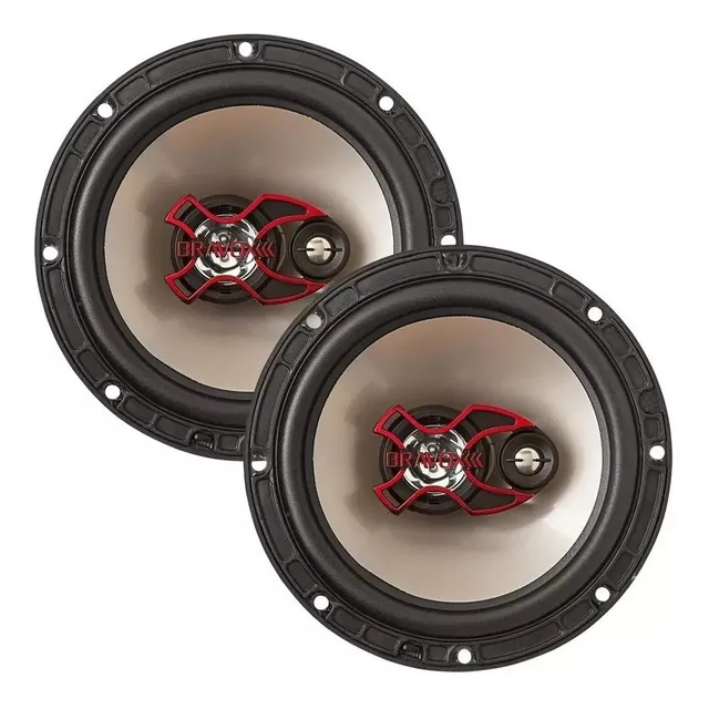Bravox B3X60 X 6 " Preto/Prata Triaxial Auto Falante 6