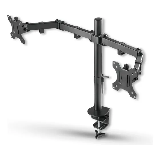 Soporte Monitor Doble Super Resistente Con Prensa 20´ A 30´