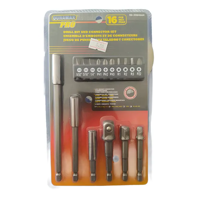 Juego De Extensiones Para Atornillador 16 Piezas