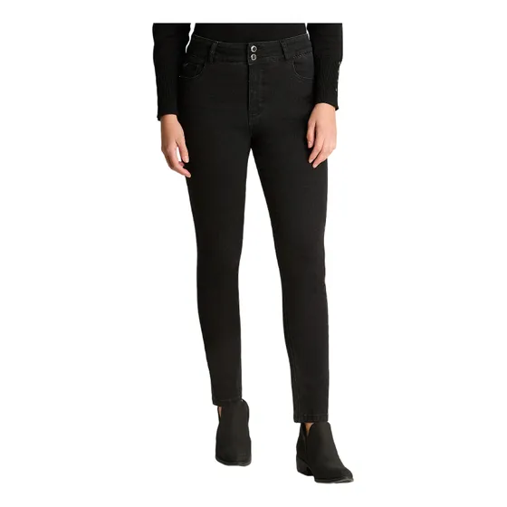 Jeans Skynny Push Up Control De Abdomen Negro Mujer Moda