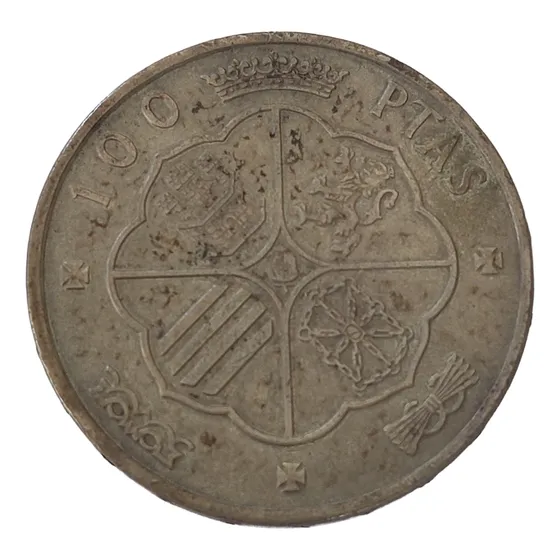 Espanha Moeda 100 Pesetas 1966 (67) Prata
