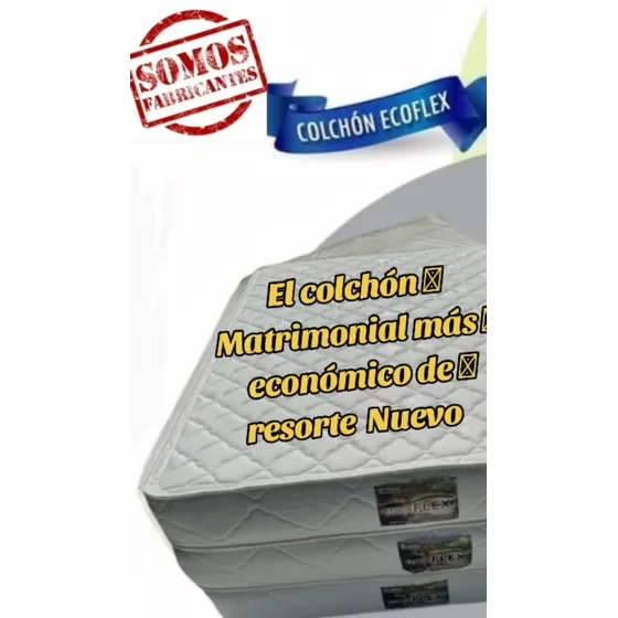 Colchones Individual Y Matrimonial De Resorte Nuevo
