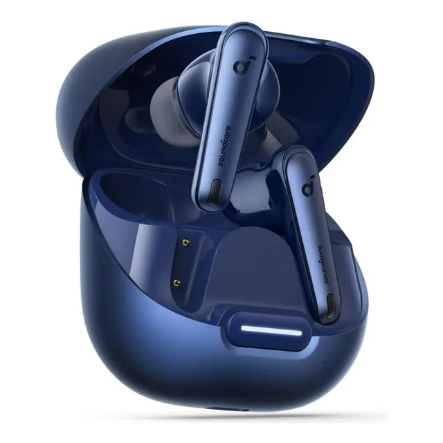 Audífonos In Ear Inalámbricos gamer Soundcore Liberty 4 NC Reducción del Ruido Cancelación Ruido Adaptable a oídos y Entorno Hi-Res Audio50 Horas Carga inalámbrica Bluetooth 5.3 Color Azul