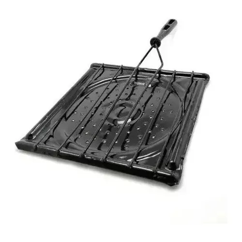 Parrilla Para Asar Arepas En Estufa Cuadrada 20x21cm Esmalte