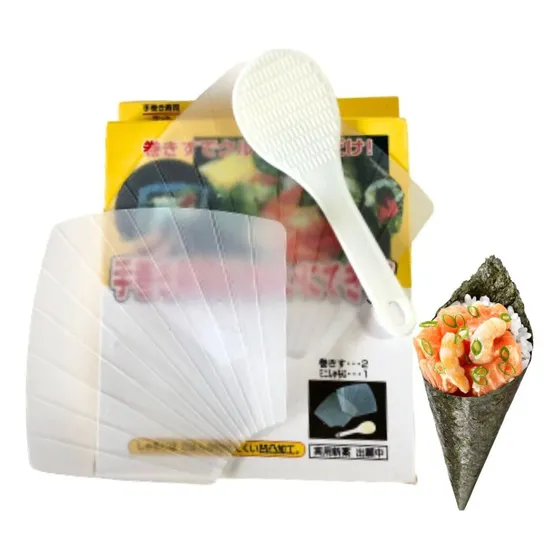 Kit Molde Esteira Enrolar Fazer Temaki Casa Sushi Sushiman