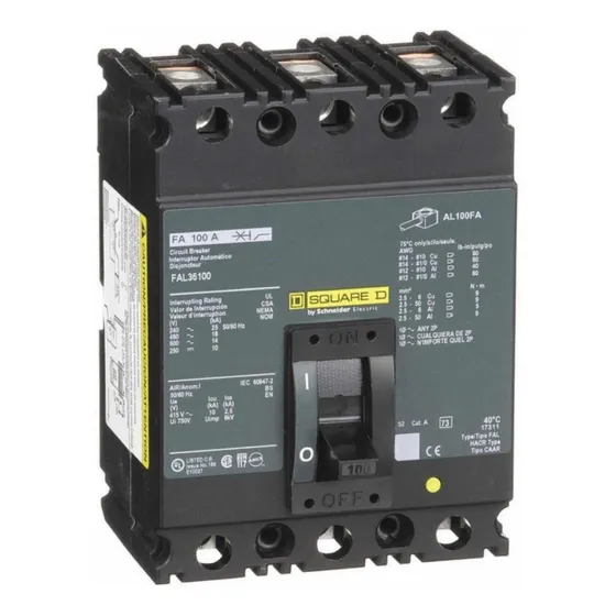 Interruptor Termomagnetico Square D Fal36100 3p 100a Nuevo 