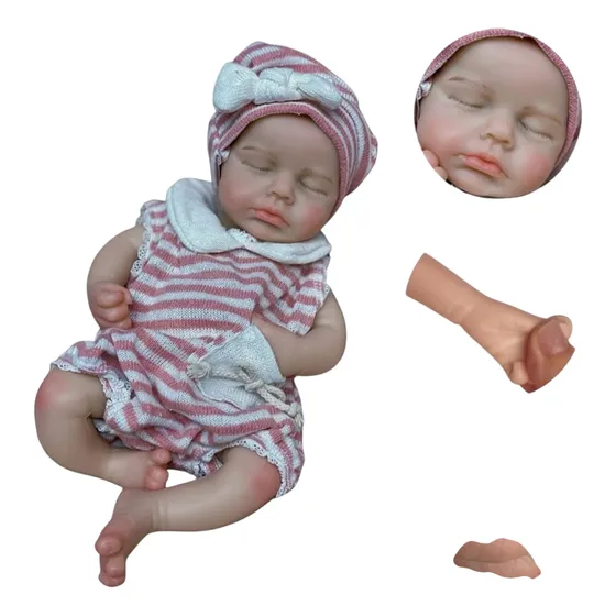 Muñeca Reborn (niña) 33 Cm 100% Silicona Suave Realista