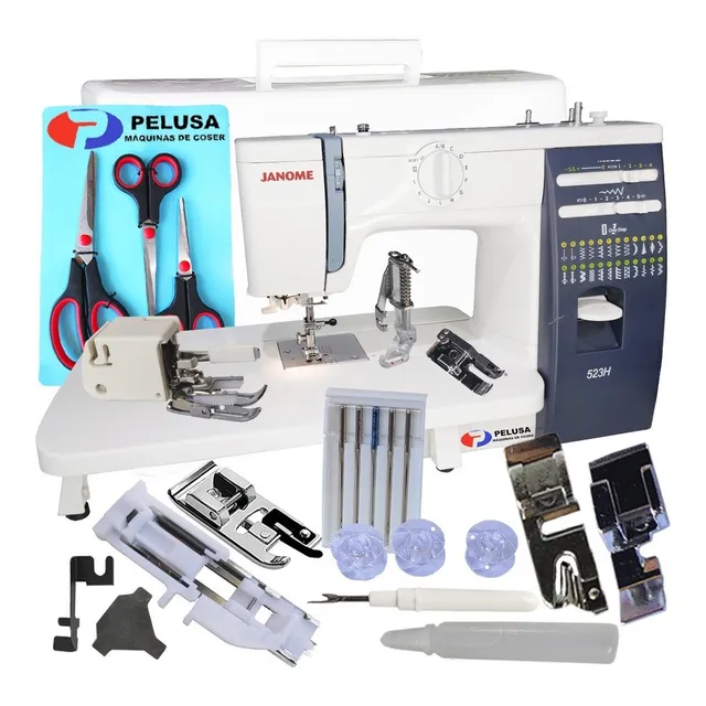 Janome 523h Kit Quilting Patc + Falso Over+ 3tijeras 3ñ Color Blanco/negro