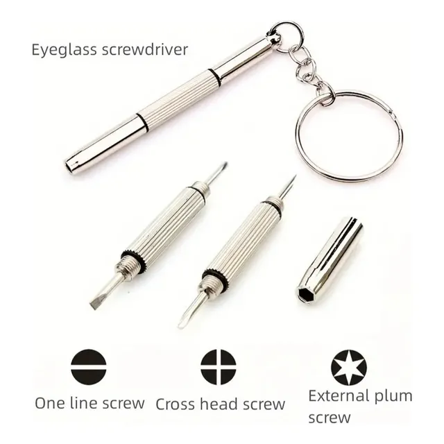 Llavero Destornillador 3 En 1 Mini Ideal Para Lentes Y Tlf