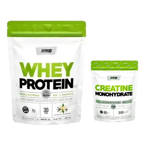 Combo Whey Protein X 2lbs. + Creatina X 300g. Star Nutrition