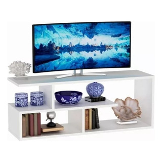 Mueble Mesa Para Tv Led Rack 120 Cm Blanco Modelo G Mueble Mesa Para Tv Led Rack 120 Cm Blanco Modelo G