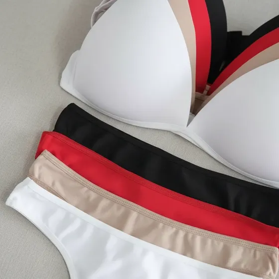 Pack X3 Conjunto Triangulo Soft Algodon Y Lycra Less New 530