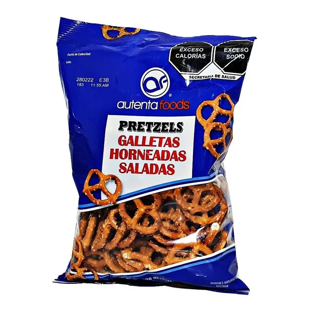 Pretzels Naturales Botana 150g Galleta Horneada Salada