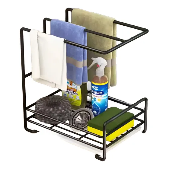 Organizador Bacha Cocina Orden Detergente Y Esponja De Metal