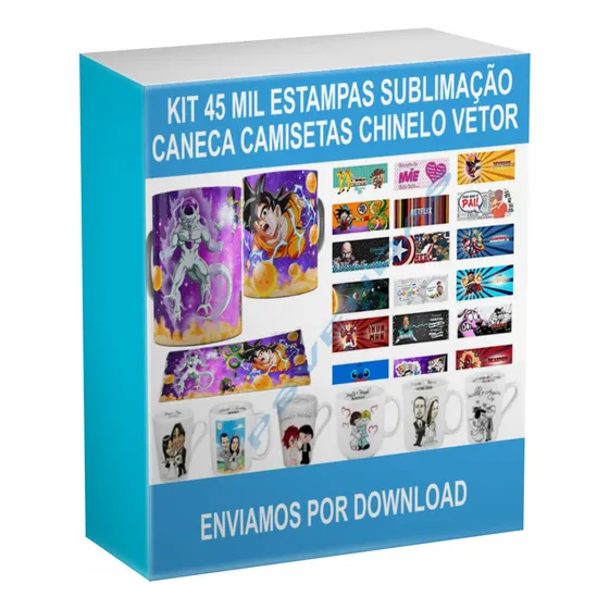 Kit 45 Mil Artes Para Sublimação Camiseta Chinelo + Bonus