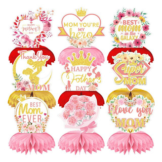 9 Piezas De Decoraciones De Mesa Para El Día De La Madre, De 9 Piezas De Decoraciones De Mesa Para El Día De La Madre, De