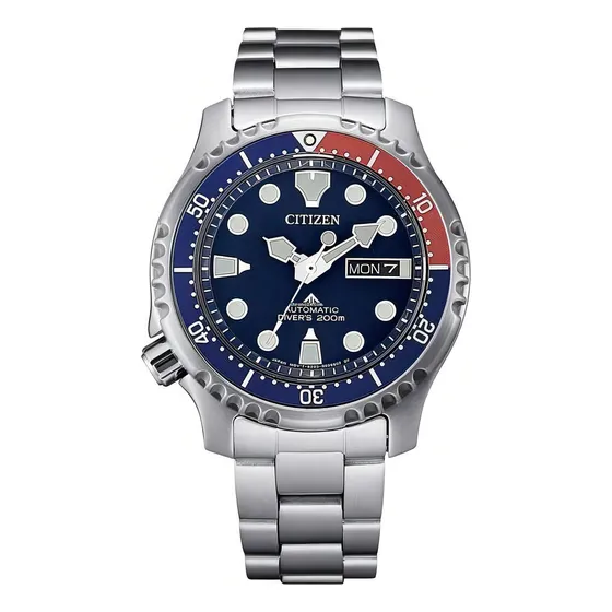Relógio Citizen Masculino Divers 200m Tz31696f Aço Pepsi Cor da correia Prateado Cor do bisel Azul Cor do fundo Azul