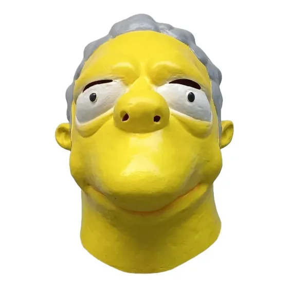Máscara Los Simpson Maggie, Moe, Milhouse Color Amarillo Moe