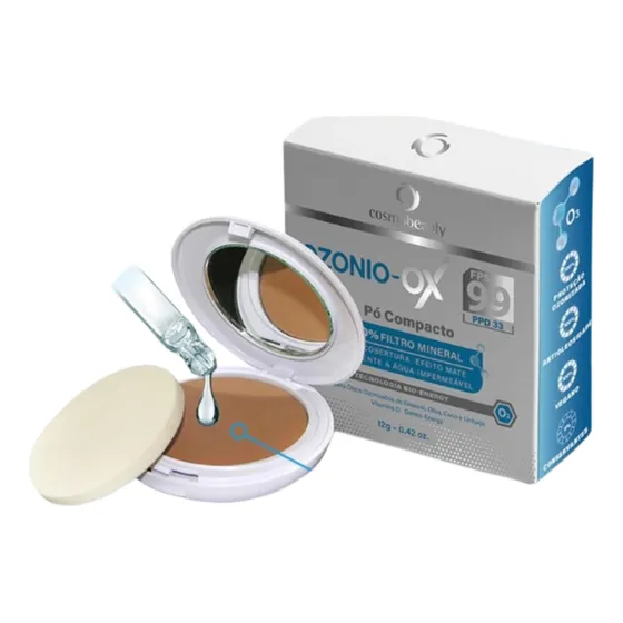 Pó Compacto De Ozônio Fps 99 Cosmobeauty Cor Bege Médio 12g