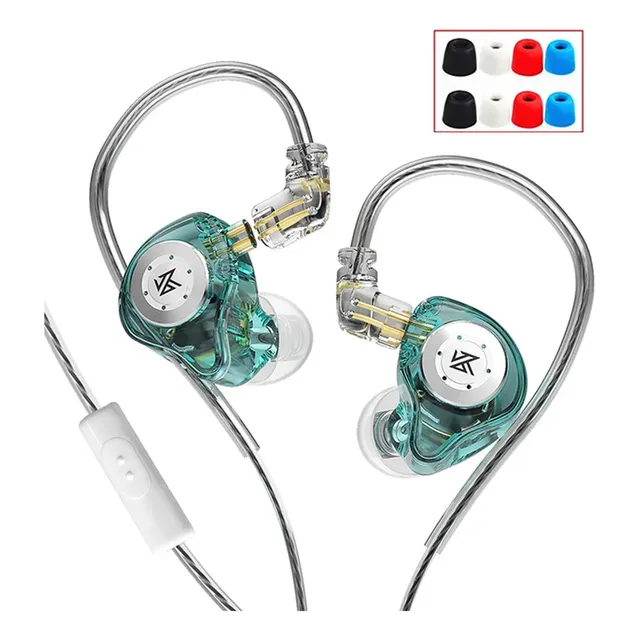 Audífonos in-ear gamer KZ Gamer EDX Pro Con micrófono color cyan