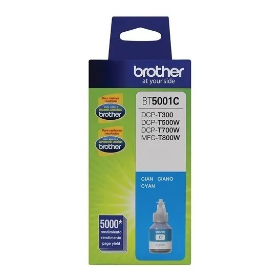 Botella De Tinta Brother Cyan Bt5001c De Alto Rendimiento