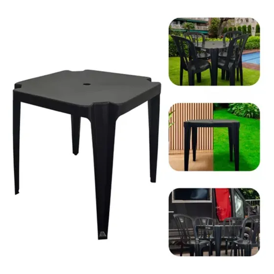 Mesa Plastica Quadrada Padrao Multiuso Piscina Bar Monobloco