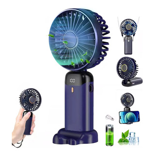 De Ventilador De Mano Portátil Recargable 5 Velocidades Con De Ventilador De Mano Portátil Recargable 5 Velocidades Con