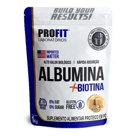 Suplemento Em Pó Profit Labs Albúmina Sabor Paçoca Em Refil De 1000g