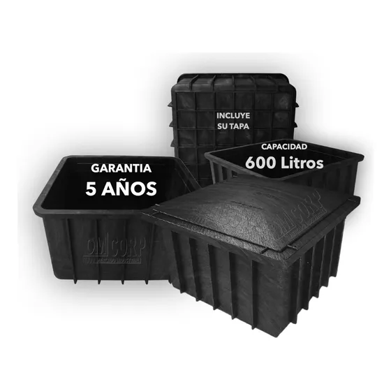 Tanque Caja Cava Plastico 600 Litros Contenedor Cuadrado
