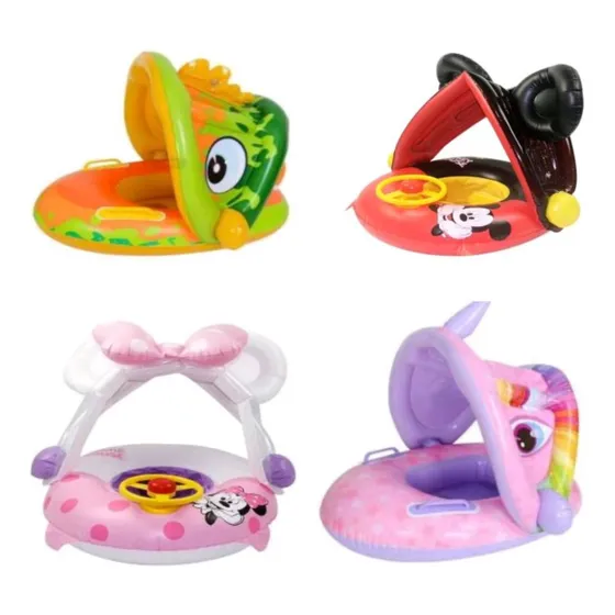 Flotador Con Techo Para Niños Y Niñas, Playa Piscina