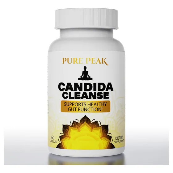 Pure Peak Candida Cleanse Soporte Intestinal Y Colon 60 Pzas Sabor Sin Sabor