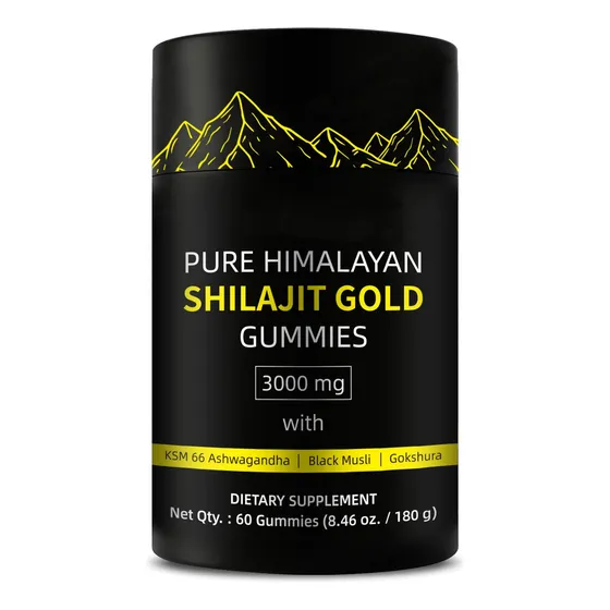 Elfleaf Shilajit Gummies Shilajit Puro Del Himalaya 85 Micronutrientes Apto Para Hombres Y Mujeres 100% Natural Orgánico 60 Gomitas