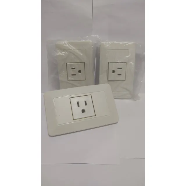 Toma Corriente Sencillo Americano C/tierra De 15 Amp