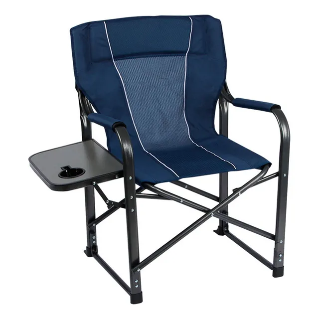 Silla Reposera Camping Playa C/mesa Plegable Acero - El Rey