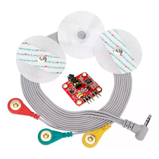 Tecneu Sensor Muscular Biomédico Emg ECG Monitoreo Cardíaco Arduino Raspberry